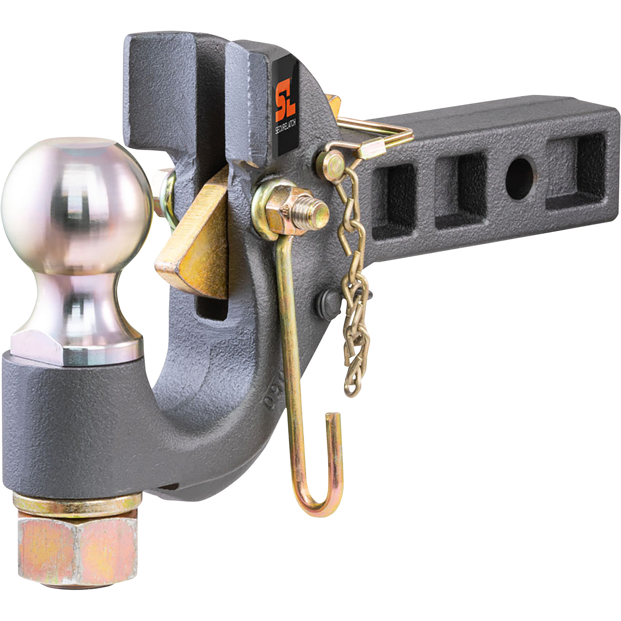 Curt SecureLatch 5-Ton Pintle Ball Hitch, Model# 48406